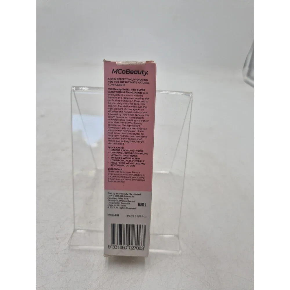 MCoBeauty Super Glow Sheer TINT Serum Foundation 5-6 NATURAL MEDIUM